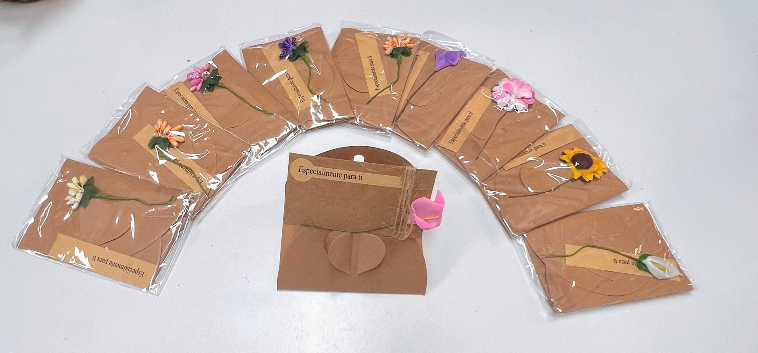 Tarjetas Flor artesanal